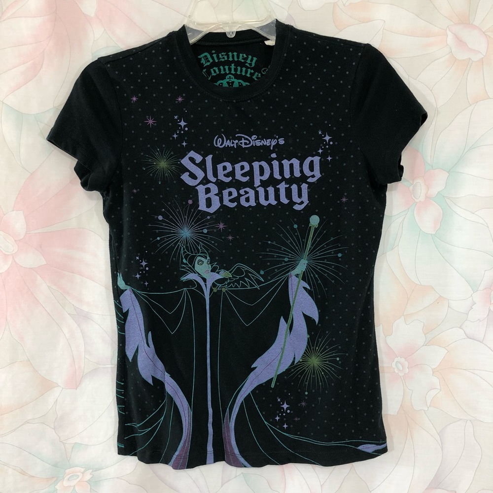 Disney Couture Sleeping Beauty Maleficent Top S/M